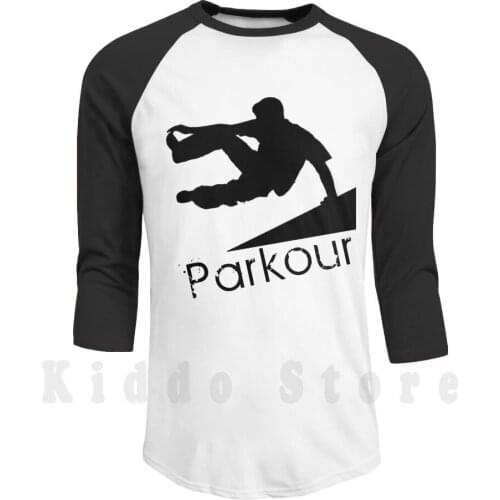 Parkour Plain hoodies long sleeve Parkour Free Running Sillouette