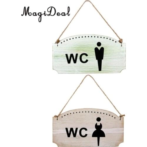 Bathroom Hanging Toilet WC Door Wood Shabby Door Plaque WC Sign WC Door Plate Board Slate