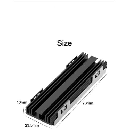 10mm M.2 SSD Heatsink Heat Radiator Cooling Silicon Therma Pads Cooler for NVME SATA for NGFF 2280 PCIE SSD