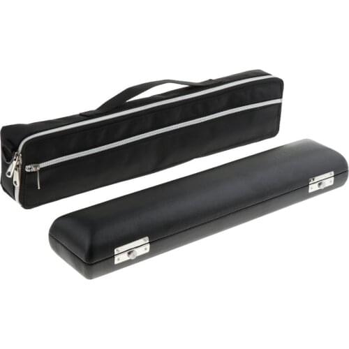 Luxury Hard Case Synthetic Leather Piccolo Case Flute Box With Handle - Black