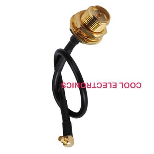 10pcs RP-SMA Female Pin straight Right Angle MMCX male Adapter Connector pigtail cable RG174 50CM