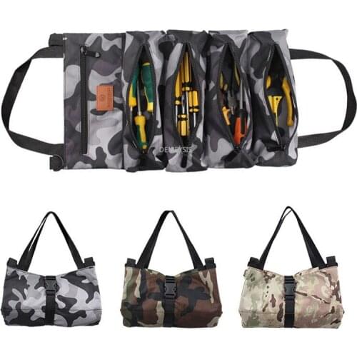 Outdoor Hunting Roll Up Bag Tactical Paintball Gun Accessories Handbag Military Wrench Roll Pouch Multi-function Carrier Tote