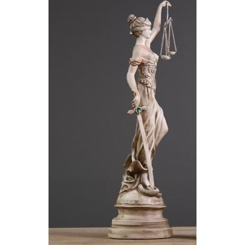 Vintage art ornaments French figures Greece statue of the goddess of order themis creative decoration Home sculpture statue