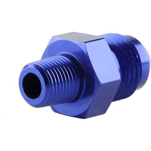 High Quality Aluminum Alloy Practical Durable Male Flare AN6 To 1/8" NPT Straight Fuel Oil Fitting Adapter No Leakage Under