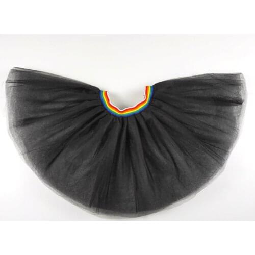 Spring Summer Fall Black Teenage Kids Big Girls Skirt Tutu Flower Pearls Children Clothes Costume Dance Bottoming new year skirt