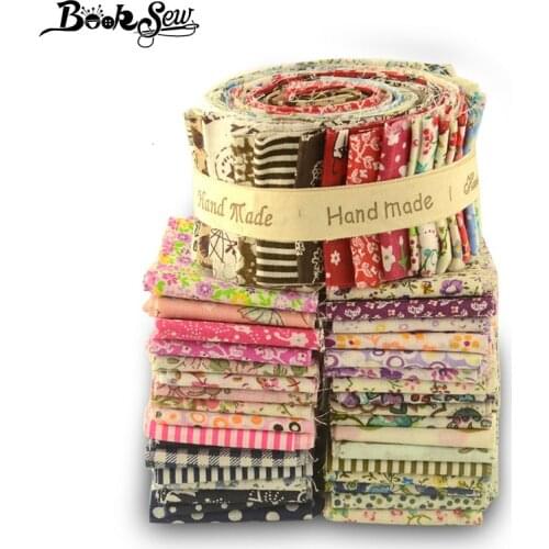 Booksew Ankara Fabric Cotton Fabric Floral Telas Patchwork Algodon Jelly Roll Strips 8-9 Pcs/lot 5x100CM DIY Dolls Sewing Craft