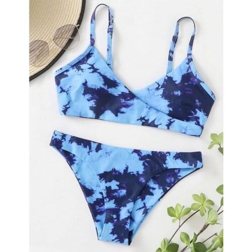 Womens swimsuit Bikini Swimwear Floral Random Print Bikini Set Push-Up Bikinis Sexy Biquini Swim Suit Female Beachwear Swimming
