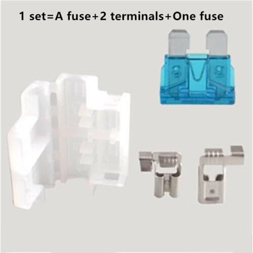 10sets Auto Standard Middle Fuse Holder + Car Truck ATC/ATO Blade Fuse 3A 5A 10A 15A 20A 30A 35A