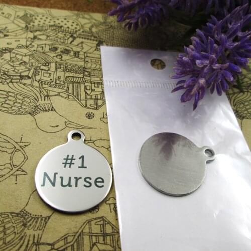 20pcs--"#1Nurses "stainless steel charms more style for choosing DIY Charms pendants for necklace