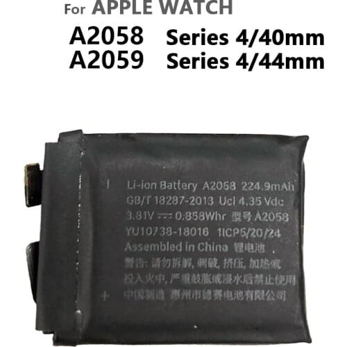 100% Genuine Replacement A2058 A2059 For APPLE Watch Series 4 A2058 40mm A2059 44mm Watch Batteries With Tracking number