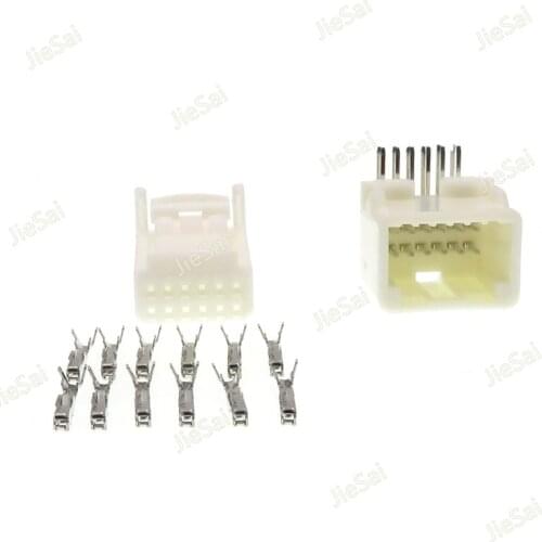 12 Pin 1318774-1 1318772-1 Auto Rear View Mirror Plug Female Male PCB Socket For Toyota Nissan