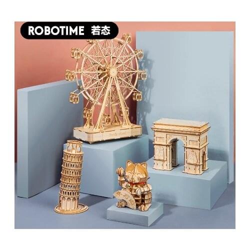 3D jigsaw manual DIY model toy Zhaocai cat triumphal arch Ferris wheel puzzle toy birthday gift