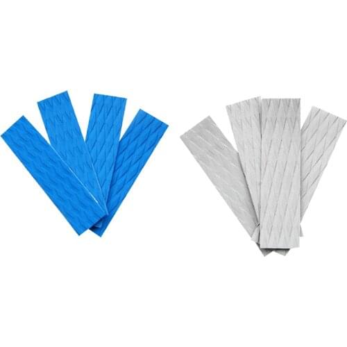 4 Pieces Anti-slip EVA Traction Pad Bar Grips Tail Pads for Surfing SUP Skimboard Surfboard Paddleboard Protect Accessories