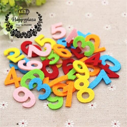 50pcs Mix Colors Non-woven Figures Applique Patches Felt Accessories DIY Craft Scrapbooking,high 3cm