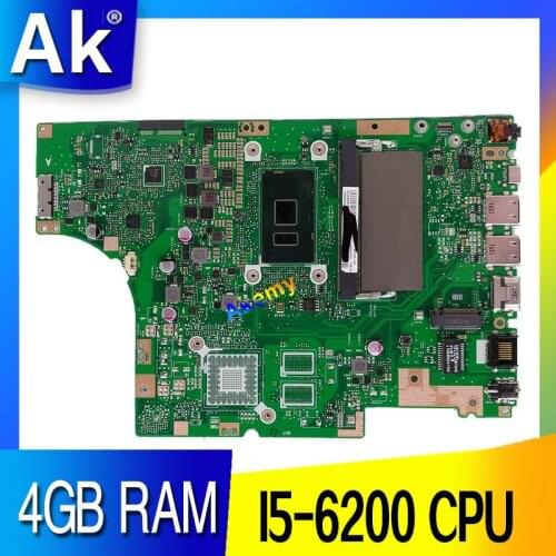 AK TP501UA Laptop motherboard I5-6200 CPU 4GB RAM For Asus TP501UA TP501U TP501UQ TP501UB Test mainboard TP501UA motherboard