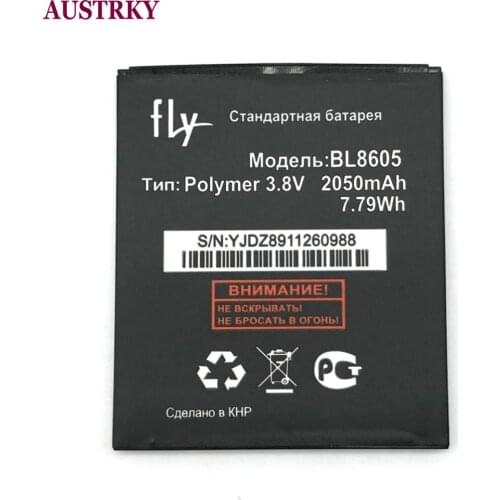 New BL8605 Battery For FLY FS502 BL 8605 Phone 2050mAh Baterij Batterie Batteries + Tracking Code