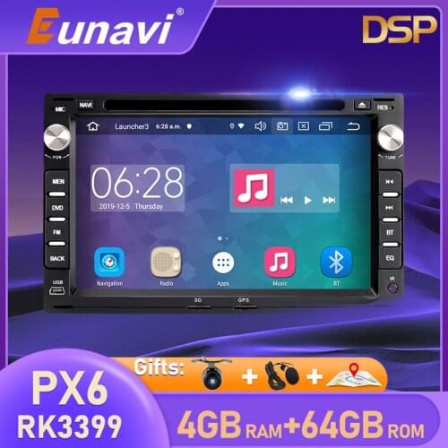 Eunavi 2 Din Android 10 Car DVD Radio multimedia player GPS For VW Volkswagen PASSAT B5 MK4 MK5 JETTA BORA POLO TRANSPORT T5 DSP