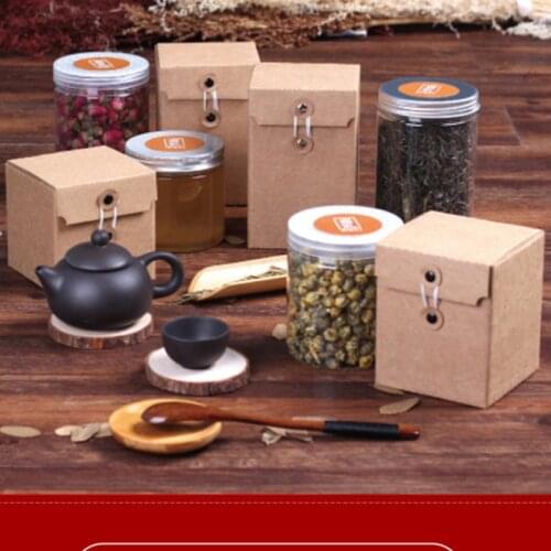 Free shipping hot sales 20pcs/lot- 10 sizes Retro kraft paper box tea honey jam candy handmade soap gift packaging boxes