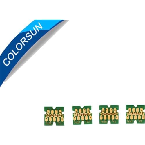 Colorsun T741X T7414 One Time Cartridge Chips for Epson F7100 F7170 F6200 F7200 F9200 F6270 F7270 F9270 printer cartridges chips