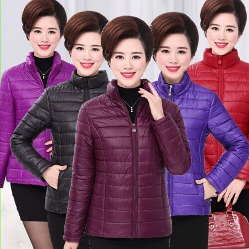 Middle-aged And Elderly Women Frivolous Small Coat Short Cotton Coat Middle Aged Mother Dress Winter Parka Thicken Cotton Jacket