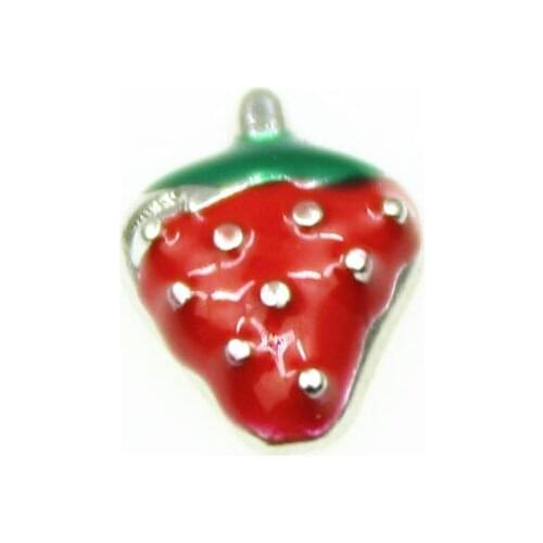 Small Wholesale 20pcs/lot berries fruits Floating Charms Living Glass Memory Lockets Floating Charms DIY Jewelry Accessory