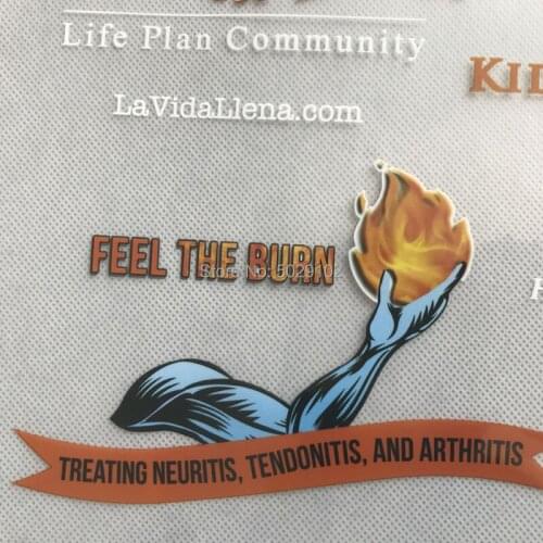 Custom size label heat transfer print for t shirts dress bag factory direct selling