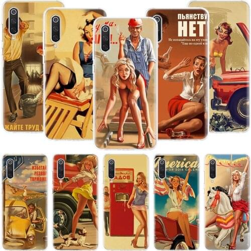 Sexy Pin Up Girl Vintege Phone Case For Xiaomi Redmi Note 10 9 8 Pro 9S 8 8T 7 6 5 6A 7A 8A 9A 9C 4X S2 K20 K30 Art Cover Coque