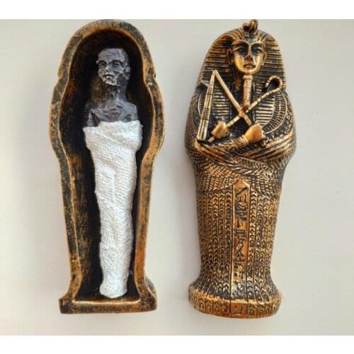 Resin Ancient Egyptian Mummy Model Statue Vintage Home Decoration Corridor Garden Decor Miniature Figurine Ornaments Props