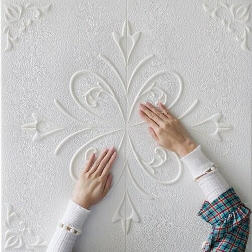 Stereo wall sticker self-stick waterproof ceiling top decorative background wall sticker wallpaper