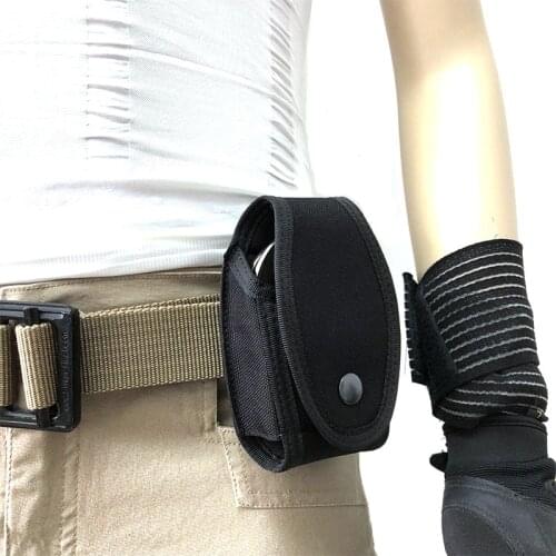 Tactical Handcuff Pouch Key Holder Police bag Black Nylon Standard cuff Case Belt Loop Pouch