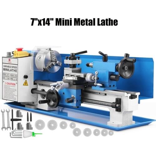 Mini Lathe Machine high-Precision Benchtop Metal Lathe Tool Machine Variable Speed Milling Digital Display Lathe