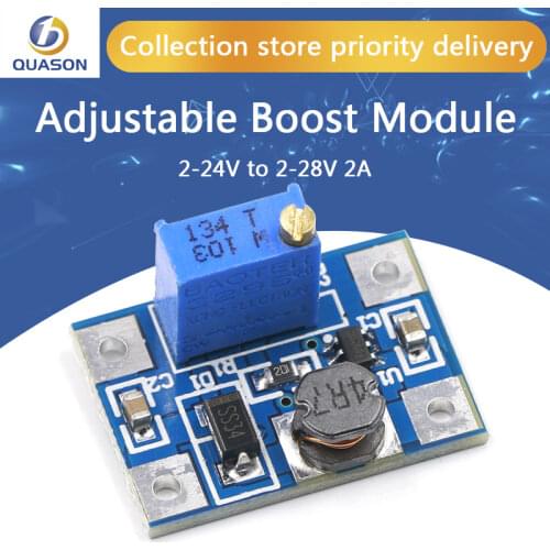 Smart Electronics DC-DC SX1308 Step-UP Adjustable Power Module Step Up Boost Converter 2-24V to 2-28V 2A