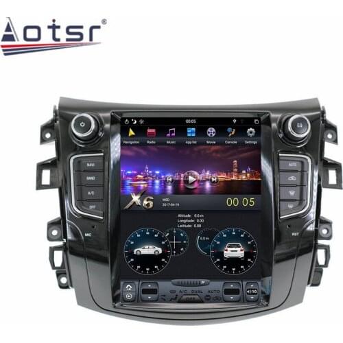 AOTSR Android 9.0 4G ram 10.4" tesla style vertical car audio player for NISSAN NP300 Navara 2014-2019 multimedia player BT GPS