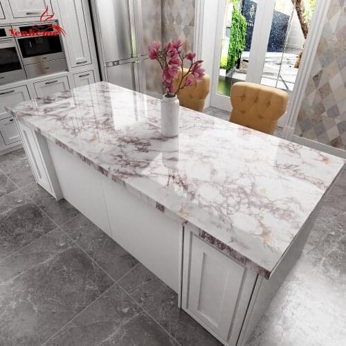 Marble Vinyl Self Adhesive Wallpaper for Bathroom Kitchen Cupboard Countertops Contact Paper Waterproof Wall Stickers Home Decor