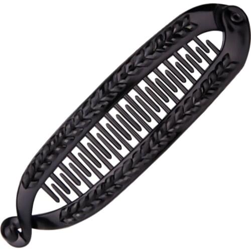 Fish Shape Banana Clip Black Rhinestone Barrette Hair Clips for Women Accessories Fashion Hairpin Hairclip Femme Headwear Gifts