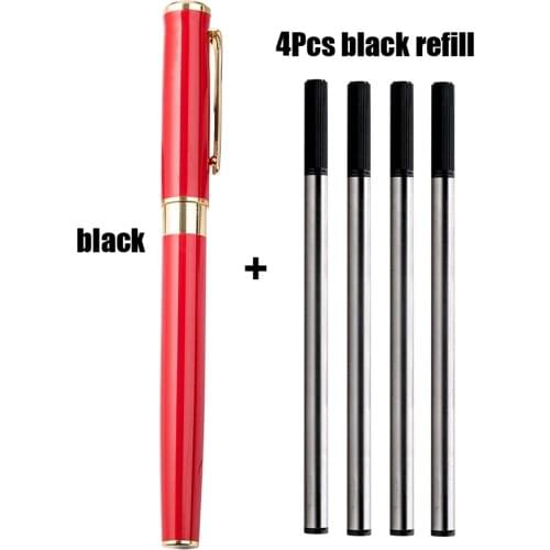 1Set Luxury Metal Signature Ballpoint Pen And Replaceable Refill Hotel Business Writing Ball Pen School Supplies Stationery
