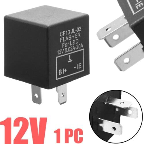 1pc 12V 3Pin Car Auto Flasher Relay CF13 JL-02 Fix LED Light Turn Signal Hyper Flash Accessories Parts