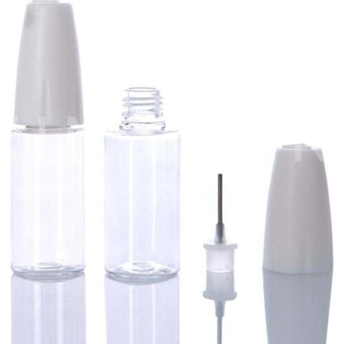 10PCS Eliquid Juice Dropper Bottle Empty Plastic PET Clear Bottle Long Steel Needle Tip Vape Oil Refillable Containers 10ML 15ML