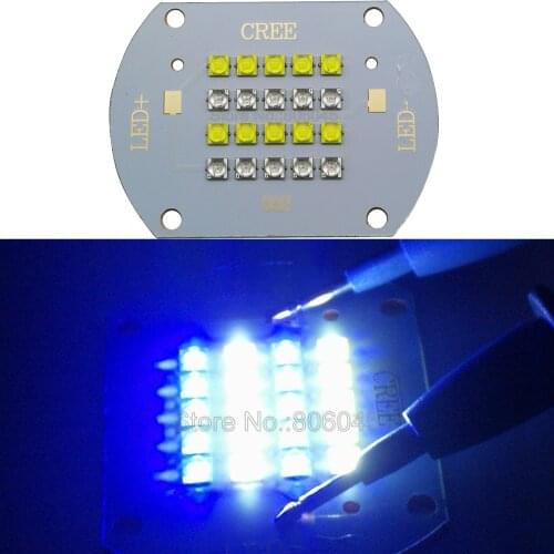 100W Cree XLamp XT-E XTE Royal Blue 455nm + White 6000K LED Emitter Coral Light DC30V-33V 3000mA For DIY Aquarium Led Bulb Light