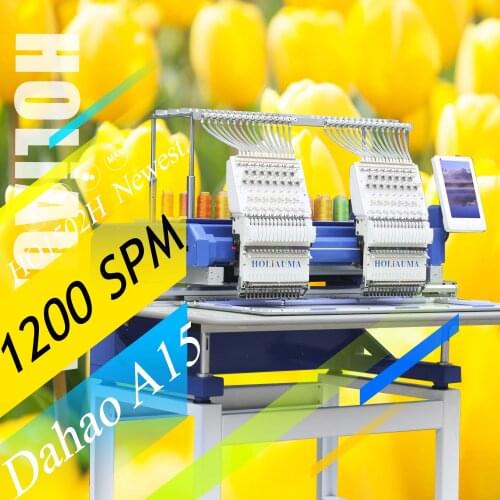 3 Years Quality Warranty!!!Used 2 Head Embroidery Machines with Free Digital Software Dahao A15 Computer Control System