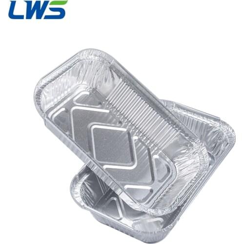 8X4 inch Aluminum Foil Pans with Lid For Restaurant Take-Out Packing Food 60pcs 670ML