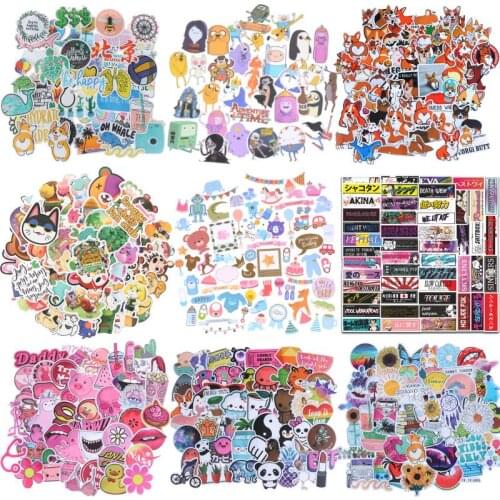 50pcs Design Diary Scrapbooking Stickers Decorations Labels Toy Sticker Luggage Laptop Stationery Album Sticker Doodle Sticker