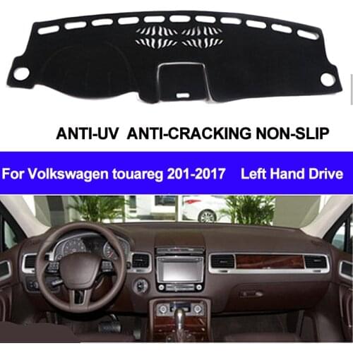 TAIJS Car Dashboard Cover For For Volkswagen VW Touareg 2011 2012 2013 2014 2015 2016 2017 Dash Mat Dash Pad Carpet ANti-UV