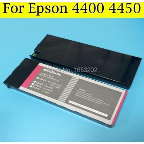 4 Color/Set Compatible Ink Cartridge T6142 T6143 T6144 T6148 With Show Ink Level Resettable Chip For Epson 4400