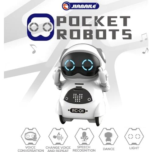 GOOLSKY 939A Pocket Robot Toys Talking Interactive Dialogue Voice Recognition Record Singing Dancing Mini RC Robot Toys Gift