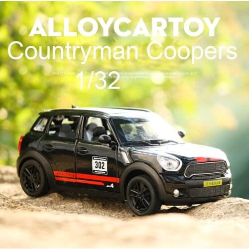 1:32 Scale Toy Car Mini Countryman Coopers Diecast Alloy Metal Car Model For Pull Back Car Toy Vehicles Miniature Kids Gifts