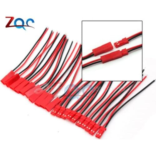 10 Pairs 100mm 10cm Male Female Connector JST Plug Cable For RC BEC Battery Helicopter DIY FPV Drone Quadcopter