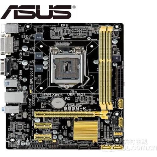 For ASUS B85M-K original desktop motherboard DDR3 LGA 1150 USB2.0 USB3.0 VGA DVI 16GB B85 used motherboard