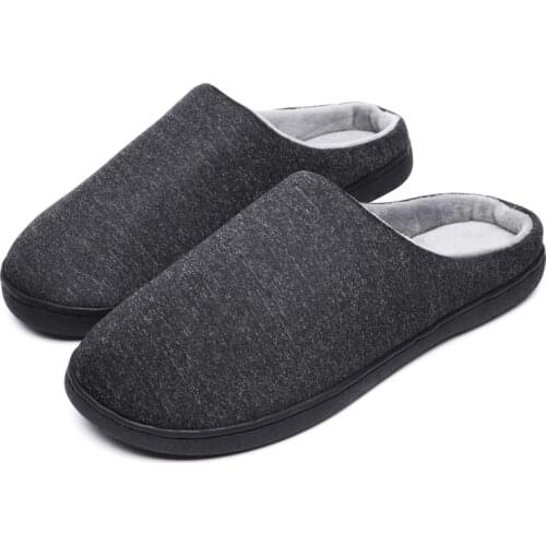 Mens Home Slippers 2021 New Women Winter House Slippers Lady Memory Foam Warm Shoes Non-slip Plus size 36-47 Comfortable TPR