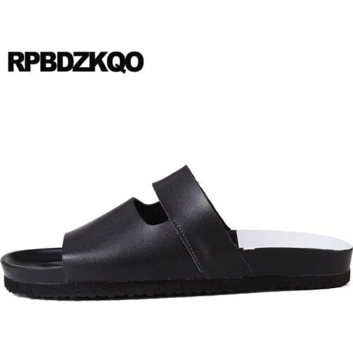Water flat slip on casual outdoor native 2019 fashion slippers open toe shoes black men sandals leather summer slides white